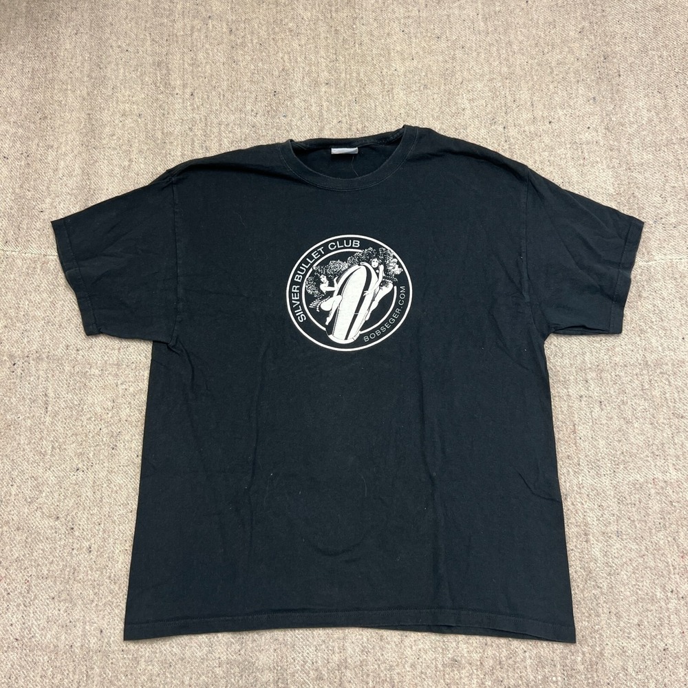 Vintage Silver Bullet Club Shirt Mens XL Black 2000s Bob Seger